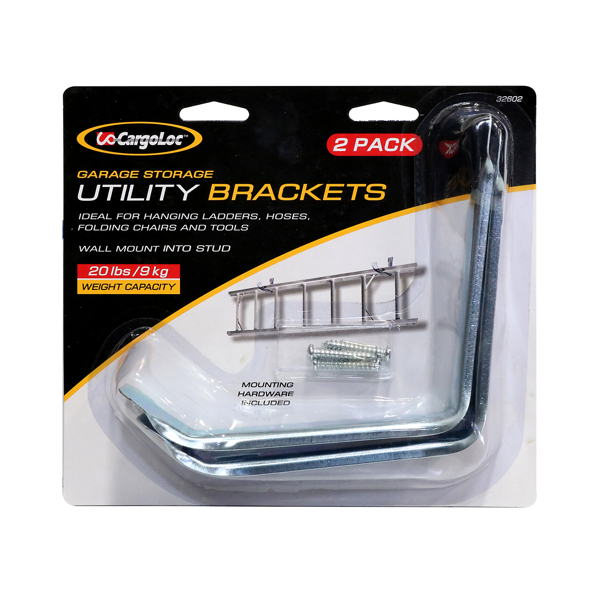 Cargoloc Steel Utility Brackets — 2-Pc., Model# 32602